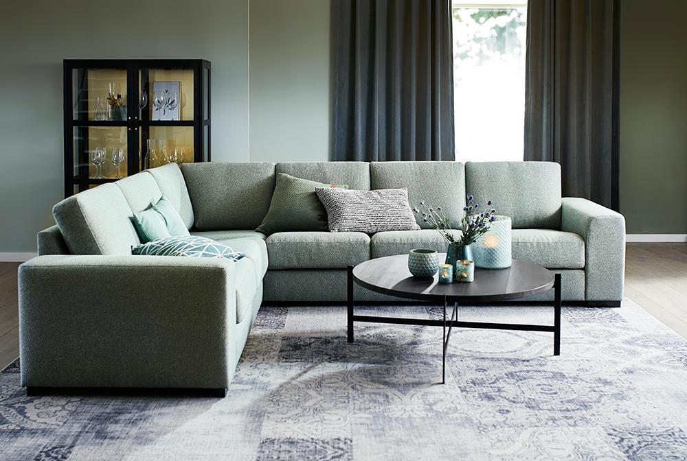 Ystad sofaopstilling i grå